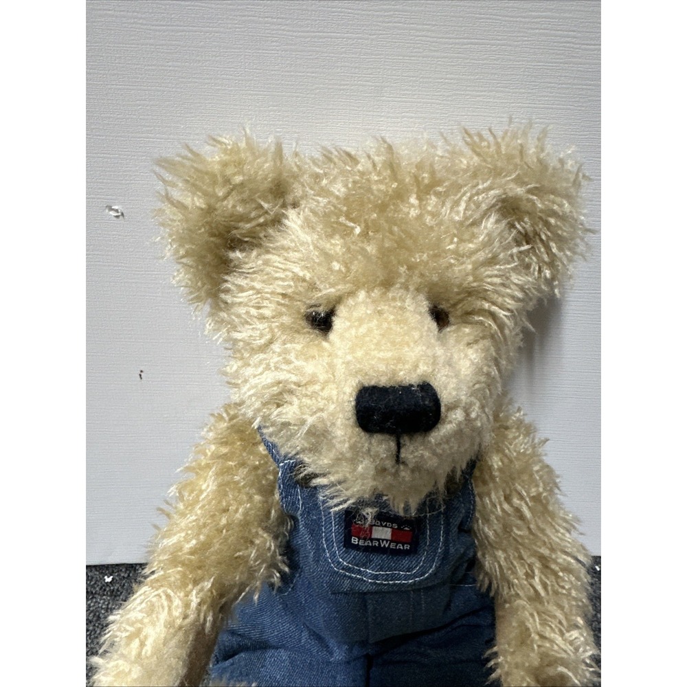 Boyds Bears Billy Bob Bruin with Frog Denim Overalls - Picture 2 of 5